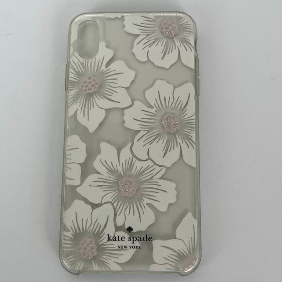 Kate Spade NY Case for iPhone XS Max Hollyhock Flowers Gems - Picture 4 of 6